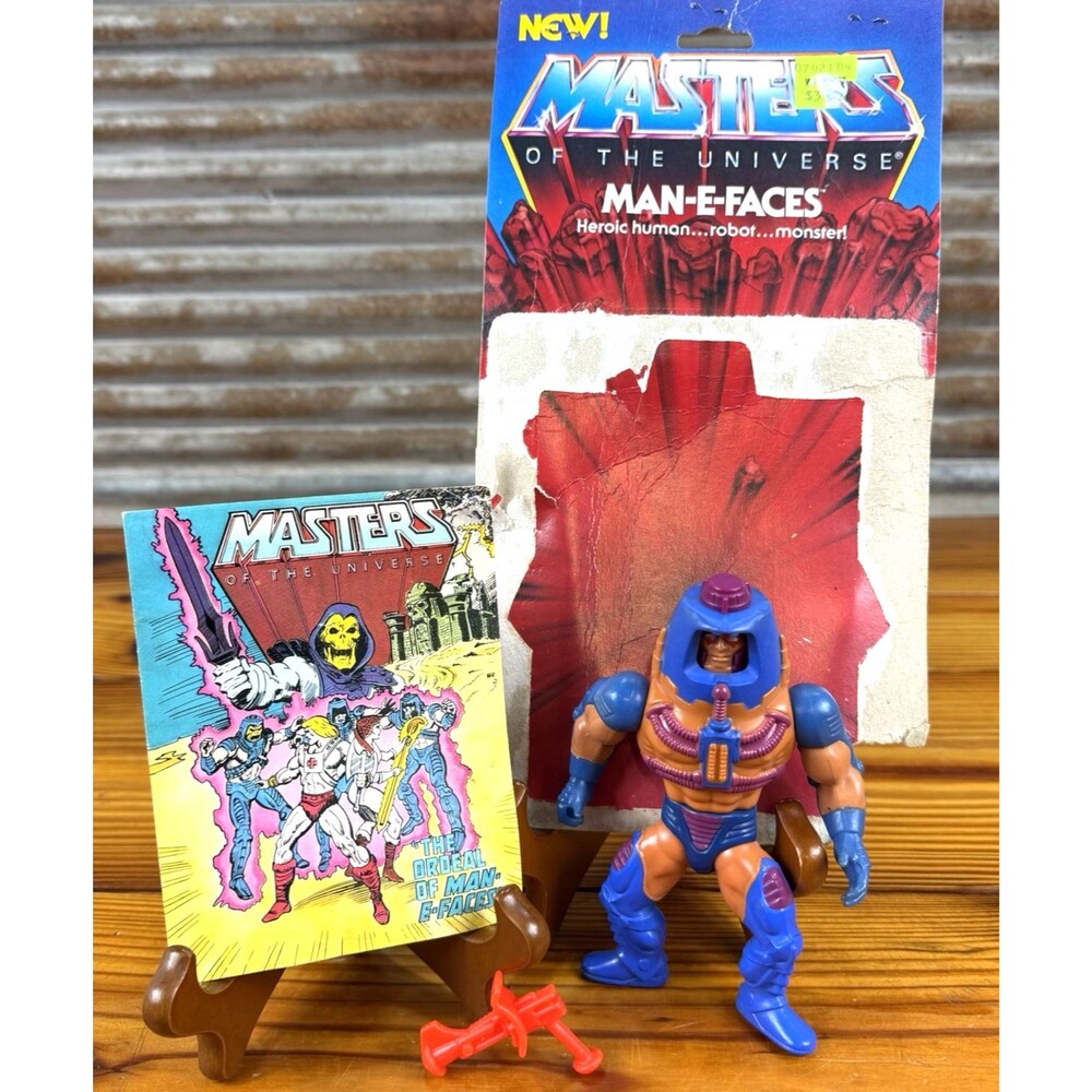 Man-E-Faces 100% Complete He-Man Masters of the Universe MOTU 1982 Mattel Figure